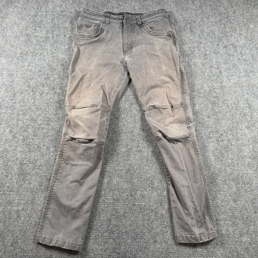 Kuhl Free Rebel Pants Mens 32x32 Gray Vintage Patina Dye Articulated Knee Hiking